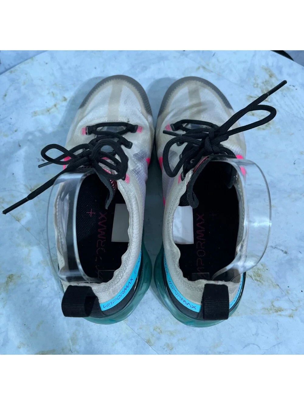 Nike Air Vapormax 2019 Women's Size 8 Running Shoes Beige Pink Athletic Sneakers